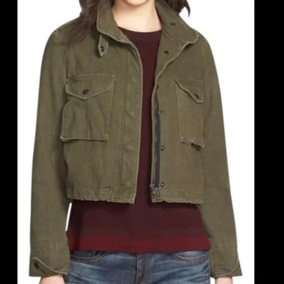 Rag & Bone Cropped Military Jacket - Picture 1 of 8